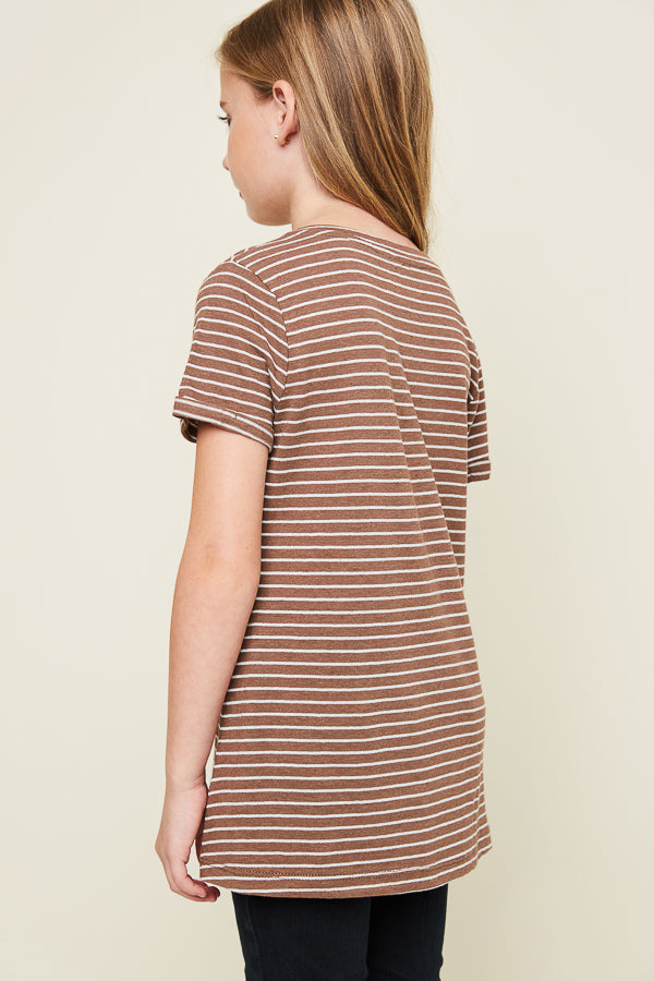 V-Neck Stripe Tee