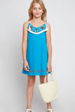 G3096 AZUR Embroidered Tank Dress Full Body