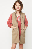 G3339 TAUPE Military Cargo Vest Front