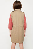 G3339 TAUPE Military Cargo Vest Back