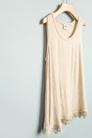 G3435 Stone Girls Acid Wash Tank Dress Front Flat