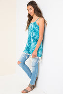 G3482 Aqua Girls Tie-Dye Tank Dress Full Body