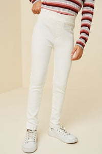 G3943 BLACK High-Rise Stretch Skinny Jeans Front