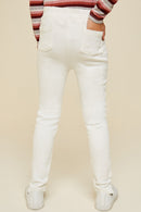 G3943 BLACK High-Rise Stretch Skinny Jeans Back
