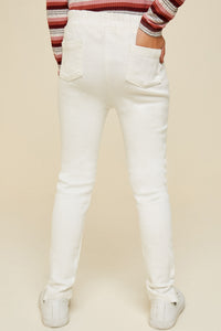 G3943 BLACK High-Rise Stretch Skinny Jeans Back