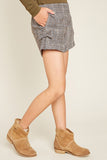 G4127 Sephia Girls Plaid Knit Shorts Side