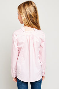 G4177 PINK Pearl Button Down Shirt Back