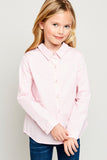 G4177 PINK Pearl Button Down Shirt Front