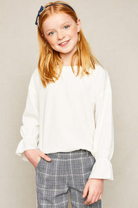 G4178 OFF WHITE Bell Sleeve Top Front