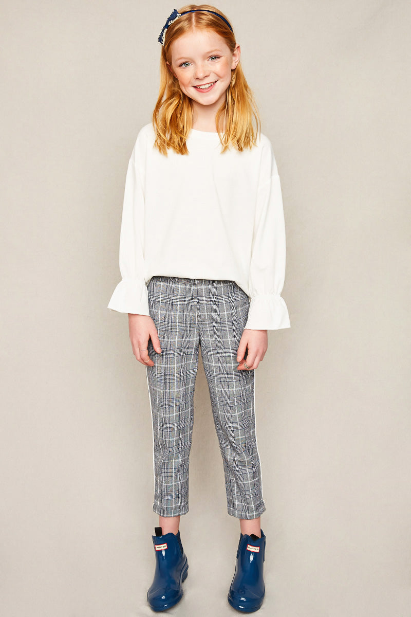 G4178 OFF WHITE Bell Sleeve Top Alternate Angle