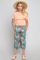 G4197 MINT Paisley Print Culottes Alternate Angle