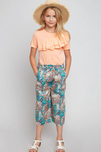 G4197 MINT Paisley Print Culottes Alternate Angle