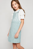 G4204 Thyme Girls Lace Skirtall Overall Dress Side