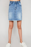 Side Stripe Denim Mini Skirt