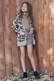 G4255-TAN Leopard Knit Cardigan Editorial
