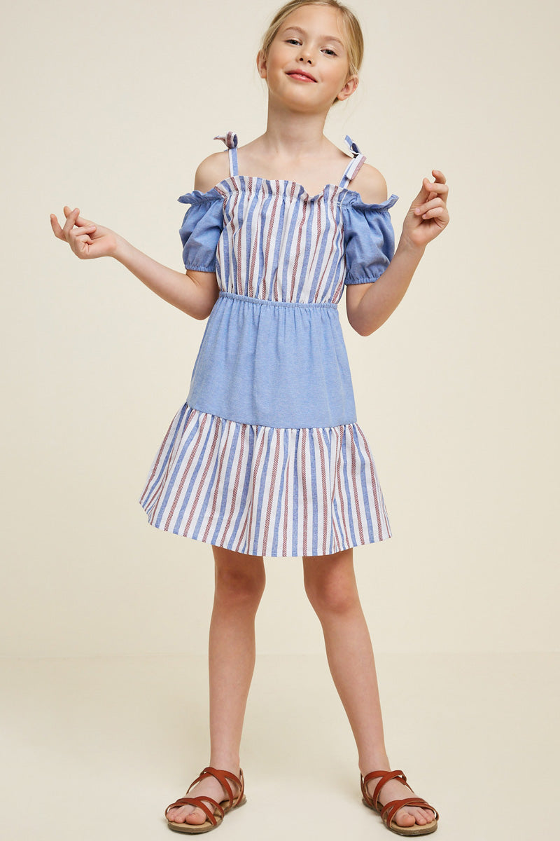 Girls' Tie Strap Mini Summer Dresses