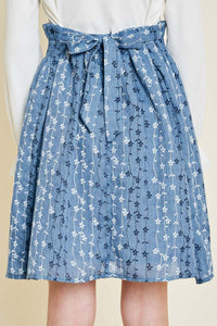 G4418-OFF WHITE Ribbed Floral Mini Babydoll Dress Alternate Angle