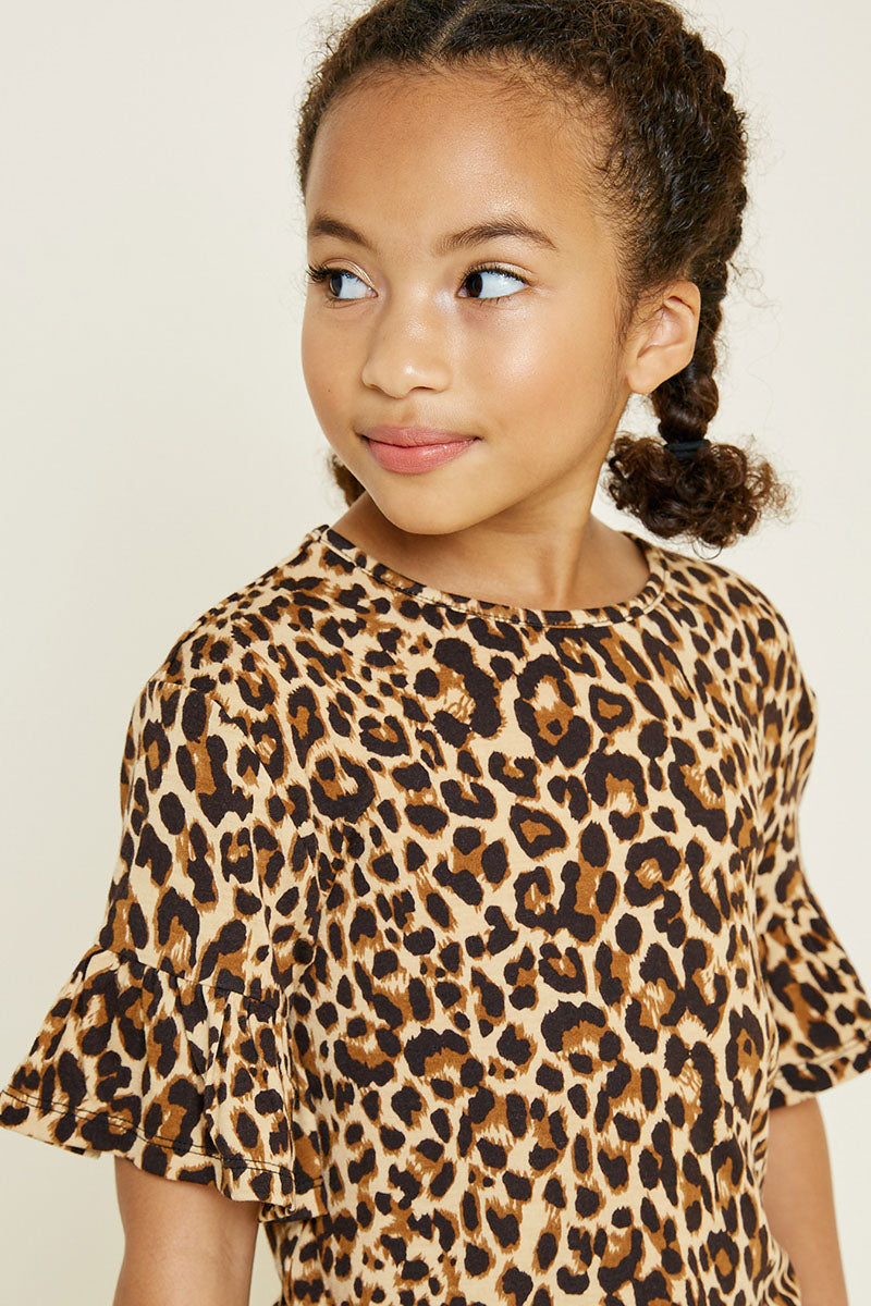 G4439-LEOPARD Leopard Dolman T-Shirt Alternate Angle