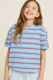 Stripe Bubble Hem T-Shirt