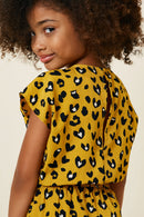 G4572-MUSTARD Leopard Pocket Romper Alternate Angle