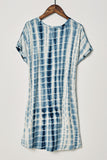 G4666-NAVY Tie Dye T-Shirt Mini Dress Back