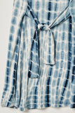 G4666-NAVY Tie Dye T-Shirt Mini Dress Front Detail