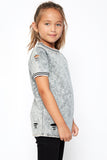 G5044 Charcoal Girls Acid Washed Distressed Tee Side