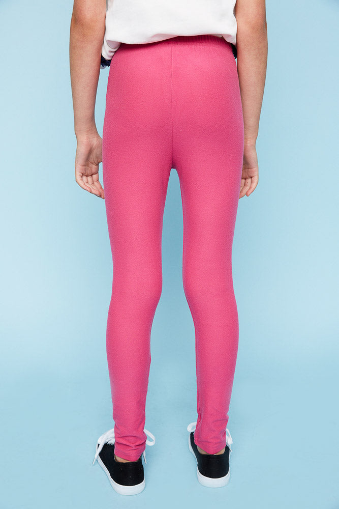 G5079 Mocha Girls High Waist Leggings Detail