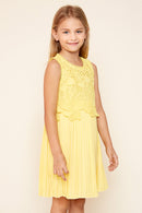 G5241 Lemon Girls Crochet Pleated Dress File