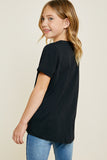 G5286-BLACK Criss Cross T-Shirt Back