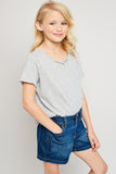 G5286-H.GREY Criss Cross T-Shirt Back