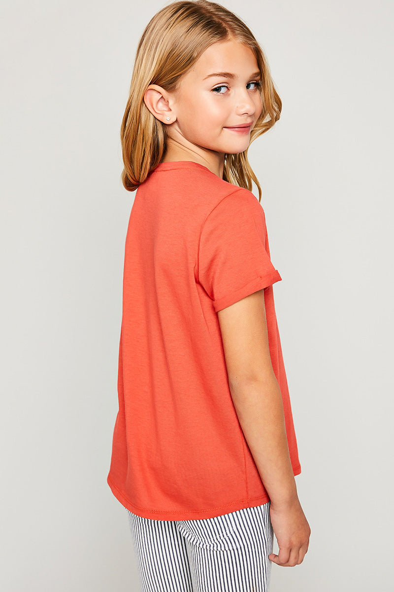 G5286 TOMATO Criss Cross T-ShirtBack