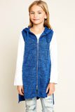 G5525 ROYAL BLUE Sleeveless Zip-Up Vest Alternate Angle