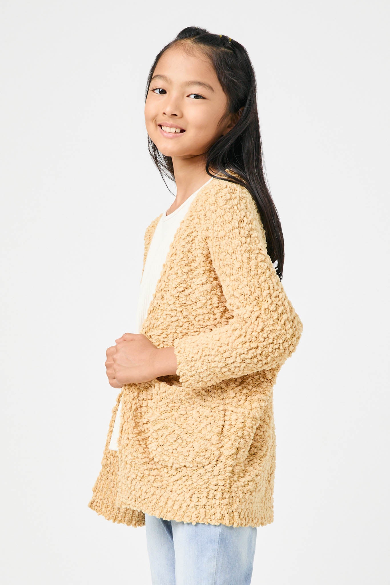 Textured Dolman Sleeve Cardigan