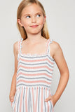 G6152 PINK Striped Palazzo Jumper Detail