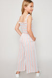 G6152 PINK Striped Palazzo Jumper Back