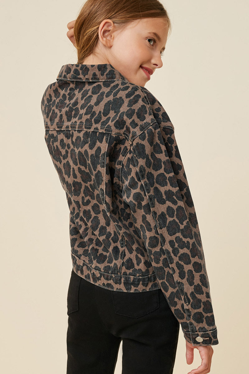 Leopard Denim Jacket