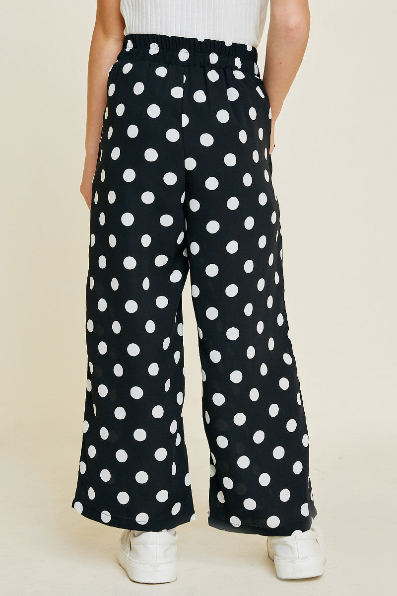 Cropped Polka-Dot Palazzo Pants