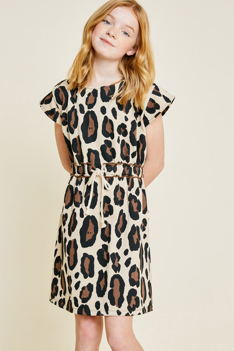 Leopard Mini French Terry Dress