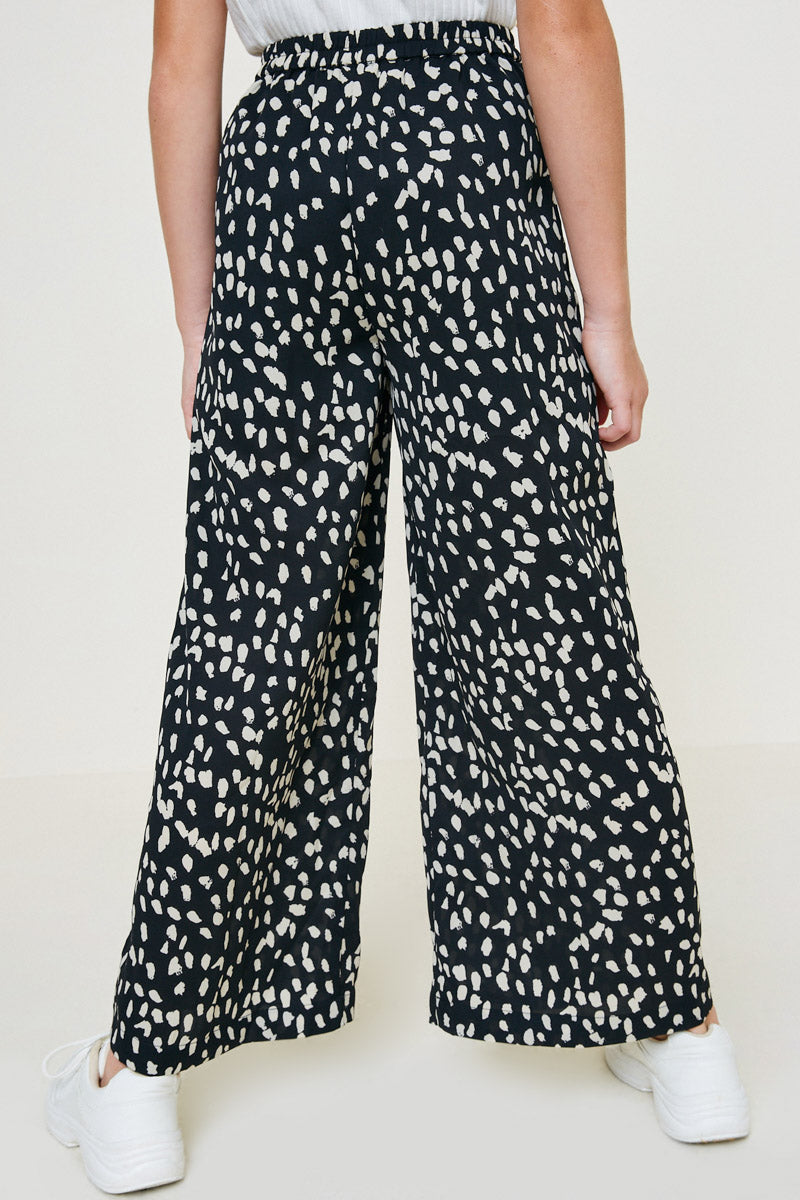 Dotted Wide-Leg Pant