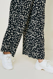 G7239-BLACK Dotted Wide-Leg Pant Alternate Angle