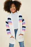 Stripe Pocket Cardigan Sweater