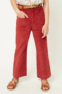G7978-BERRY-1M.jpg Corduroy Wide Leg Pants Front