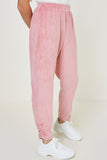 G7979-PINK Velour Joggers Side
