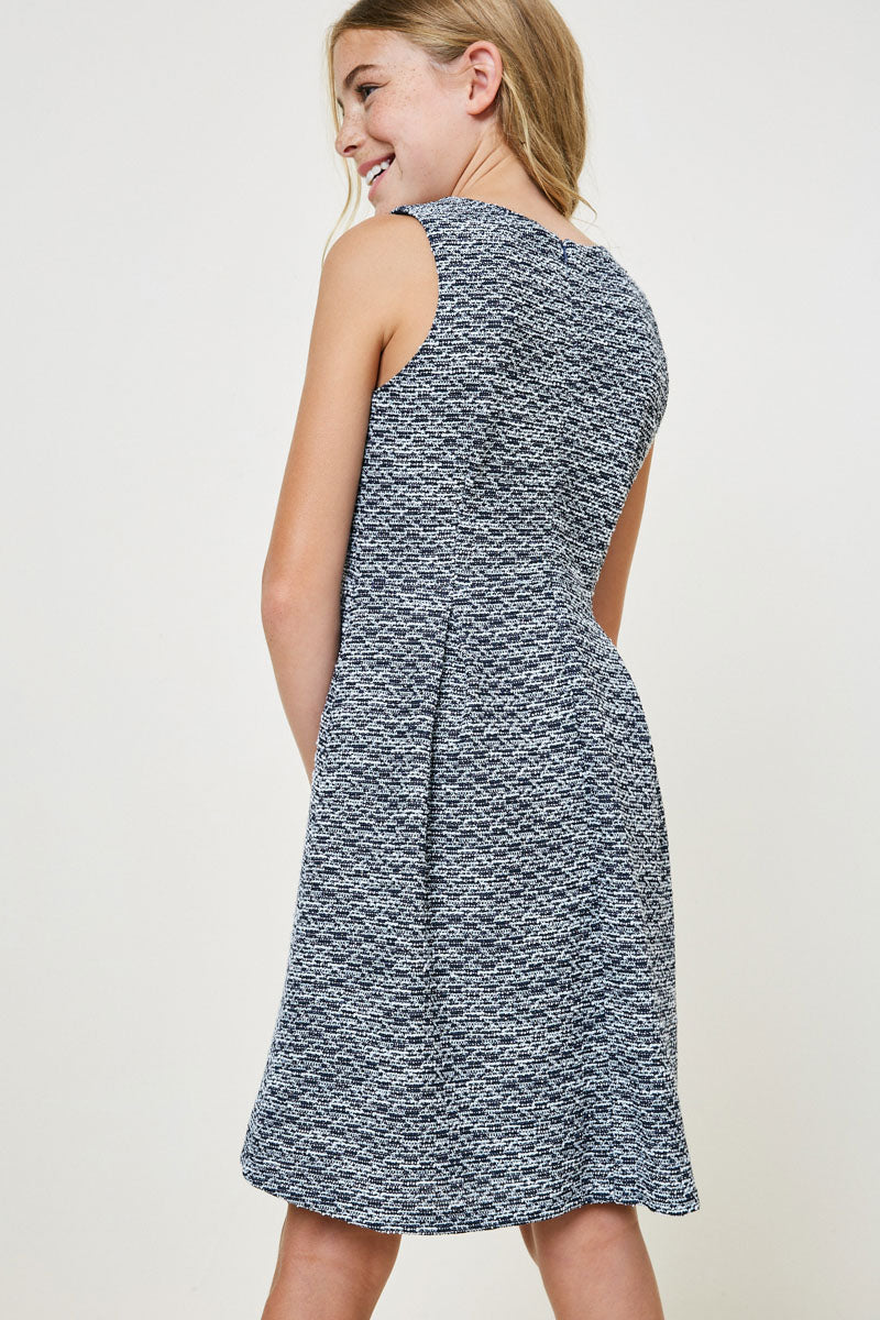 Tweed Babydoll Mini Dress