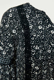 G8102-BLACK Floral Lace Mini Tunic Dress Front Detail
