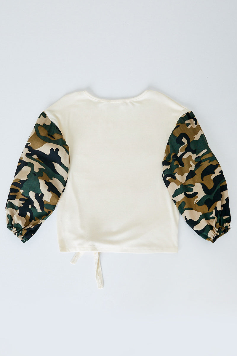 Camo Sleeve Top