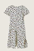 G8226-CREAM Leopard Mini Swing Dress Alternate Angle