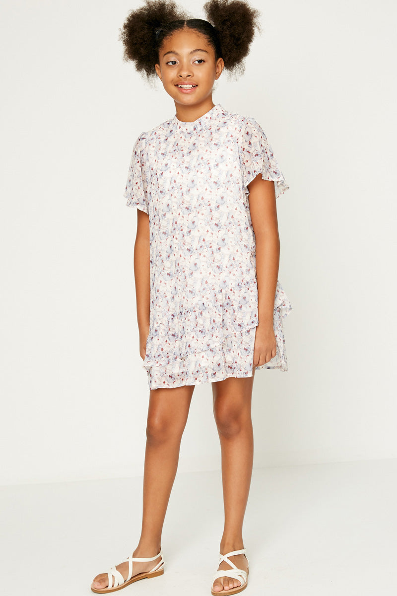 cute short ruffle dresses Kayla Short Ruffled Cute Homecoming Dress Dusty Blue / XSmall