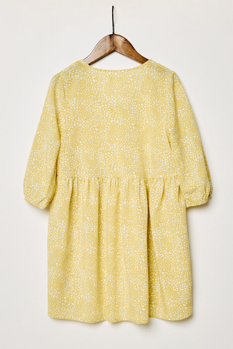 Hayden Los Angeles Girls' Button-Up Babydoll Dress - Big Kid - Lemon Hayden Los Angeles Girls' Button-Up Babydoll Dress - Big Kid - Lemon